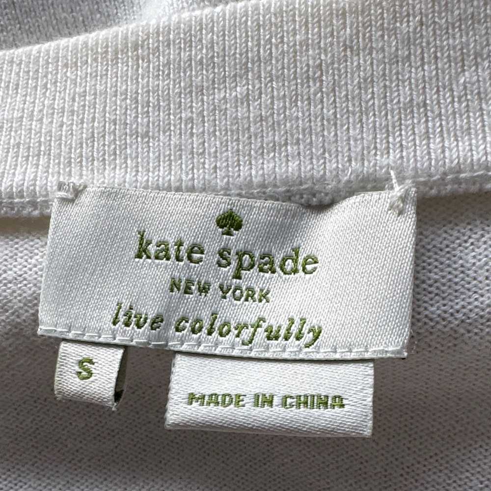 Kate Spade Ivory Cardigan with Pearl Accents - Picture 6 of 6